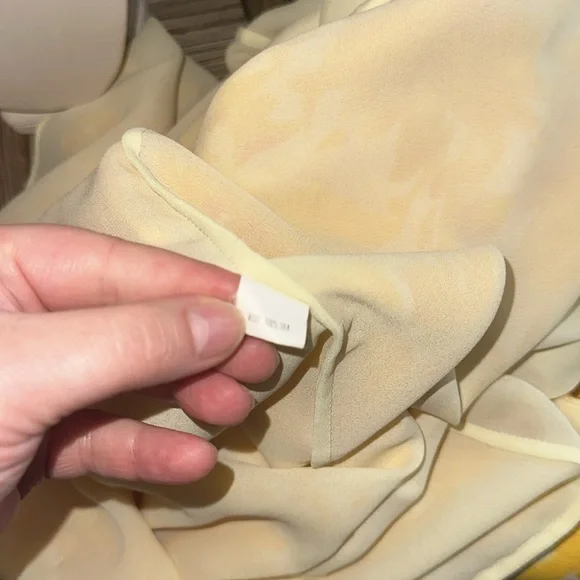 Kay Unger Evenings 100% Silk Yellow Dress EUC - Picture 8 of 8